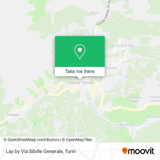 Lay by Via Sibille Generale map