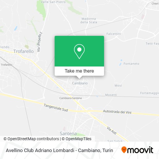 Avellino Club Adriano Lombardi - Cambiano map