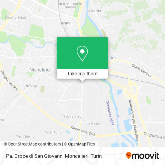 Pa. Croce di San Giovanni Moncalieri map