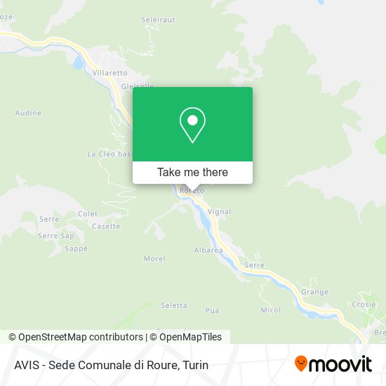 AVIS - Sede Comunale di Roure map