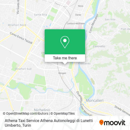 Athena Taxi Service Athena Autonoleggi di Lunetti Umberto map