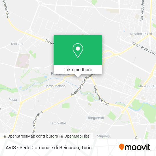 AVIS - Sede Comunale di Beinasco map