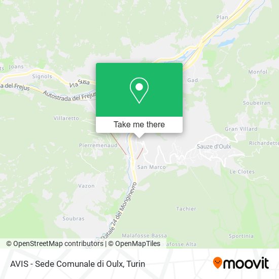AVIS - Sede Comunale di Oulx map