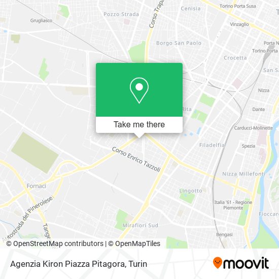 Agenzia Kiron Piazza Pitagora map