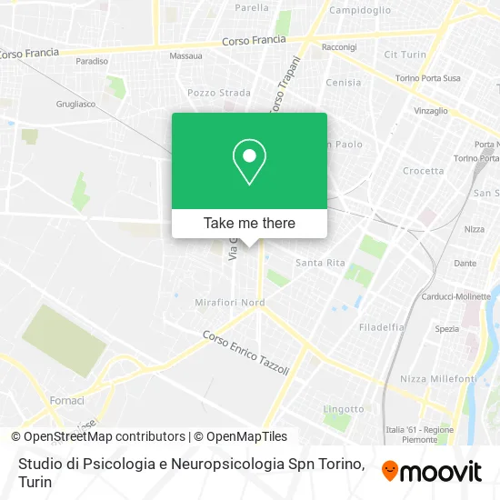 Studio di Psicologia e Neuropsicologia Spn Torino map