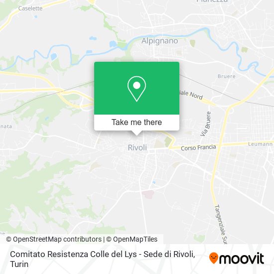 Comitato Resistenza Colle del Lys - Sede di Rivoli map