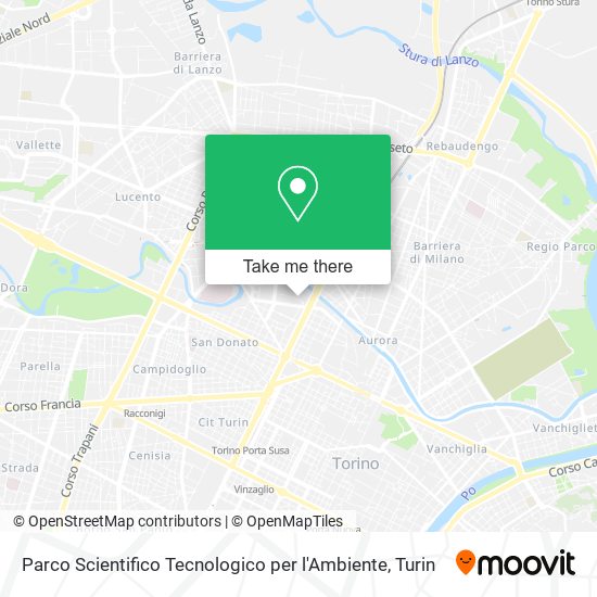 Parco Scientifico Tecnologico per l'Ambiente map