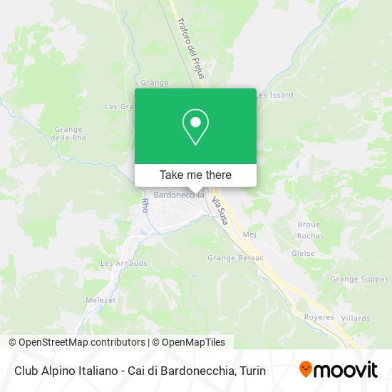 Club Alpino Italiano - Cai di Bardonecchia map