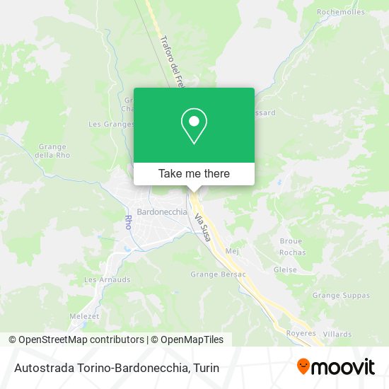 Autostrada Torino-Bardonecchia map