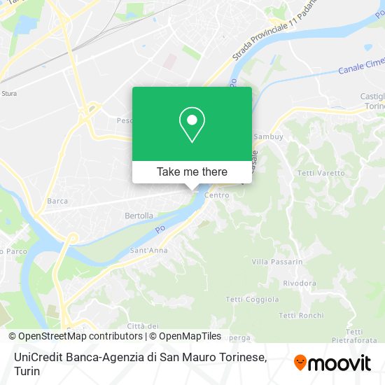 UniCredit Banca-Agenzia di San Mauro Torinese map