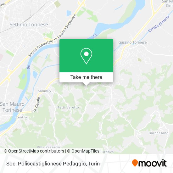 Soc. Poliscastiglionese Pedaggio map