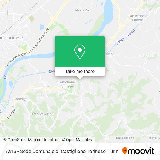 AVIS - Sede Comunale di Castiglione Torinese map