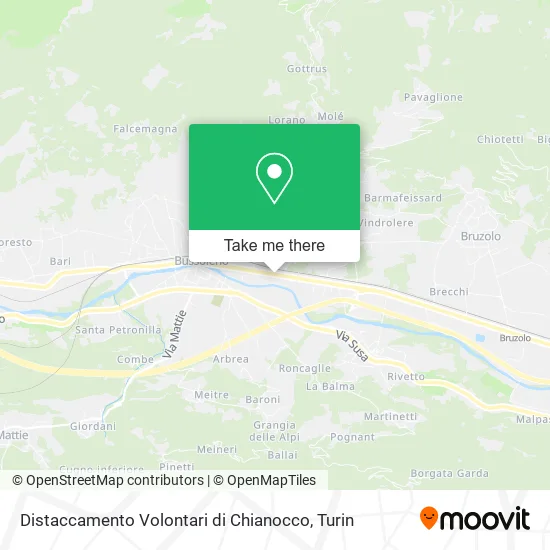 Chianocco Volunteer Detachment map