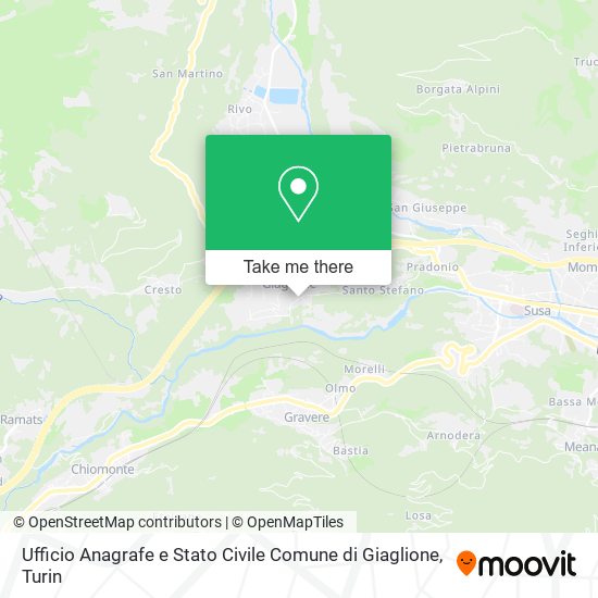Ufficio Anagrafe e Stato Civile Comune di Giaglione map