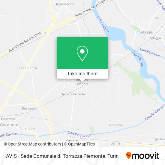 AVIS - Sede Comunale di Torrazza Piemonte map
