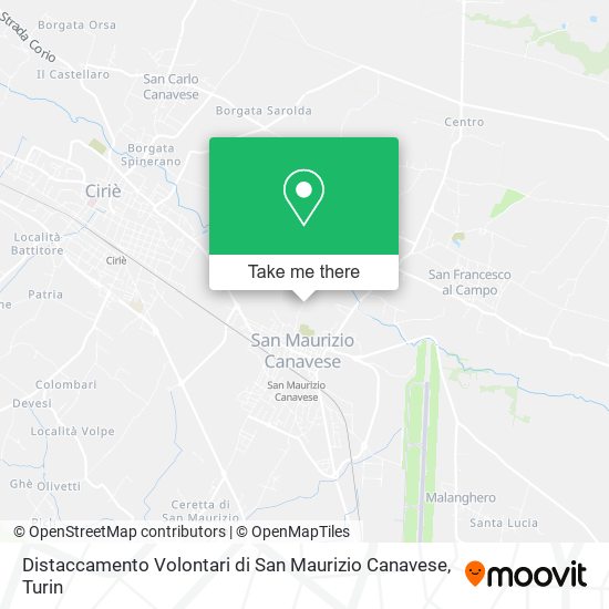 Distaccamento Volontari di San Maurizio Canavese map