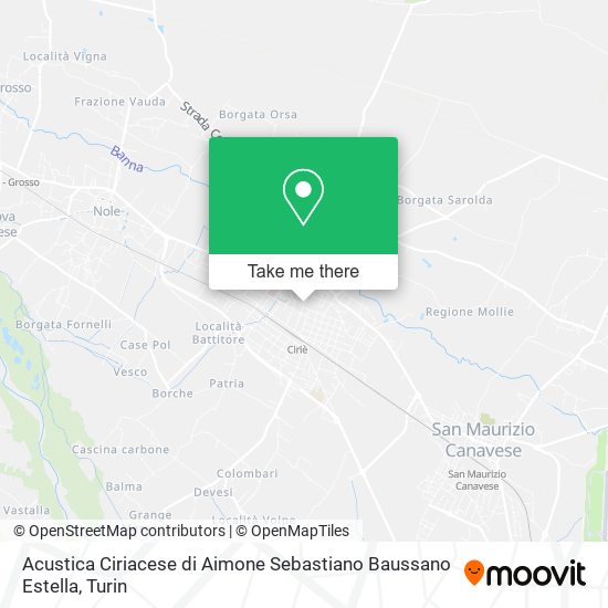 Acustica Ciriacese di Aimone Sebastiano Baussano Estella map