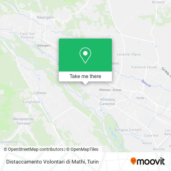Distaccamento Volontari di Mathi map