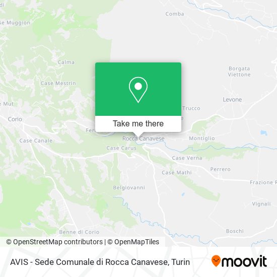 AVIS - Sede Comunale di Rocca Canavese map