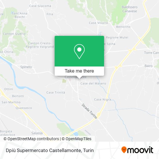 Dpiù Supermercato Castellamonte map