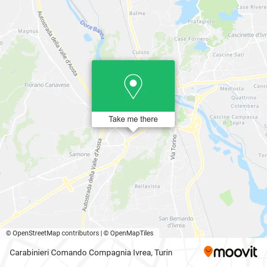 Carabinieri Comando Compagnia Ivrea map