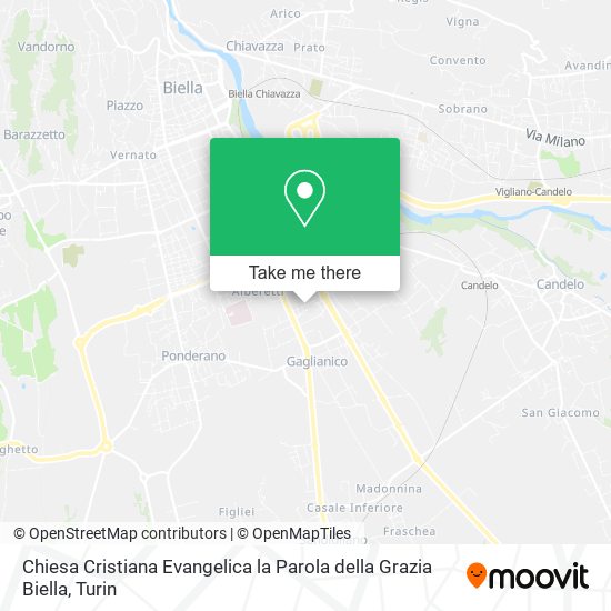 Chiesa Cristiana Evangelica la Parola della Grazia Biella map