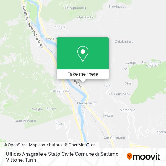 Ufficio Anagrafe e Stato Civile Comune di Settimo Vittone map