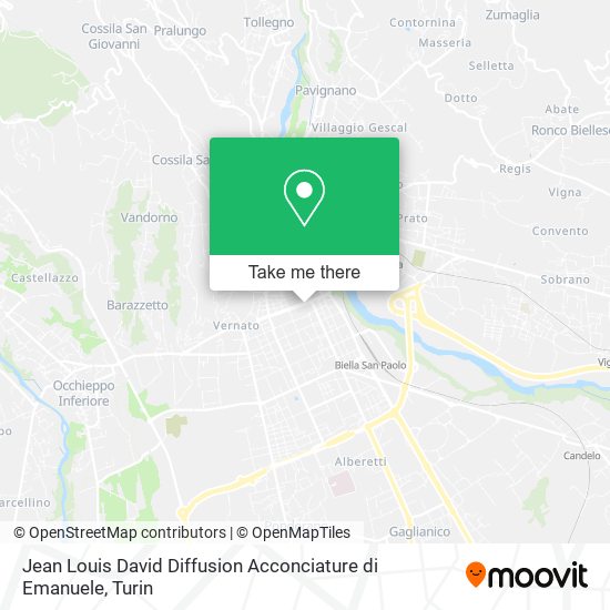 Jean Louis David Diffusion Acconciature di Emanuele map
