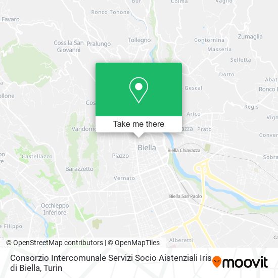 Consorzio Intercomunale Servizi Socio Aistenziali Iris di Biella map