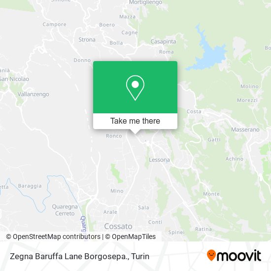 Zegna Baruffa Lane Borgosepa. map