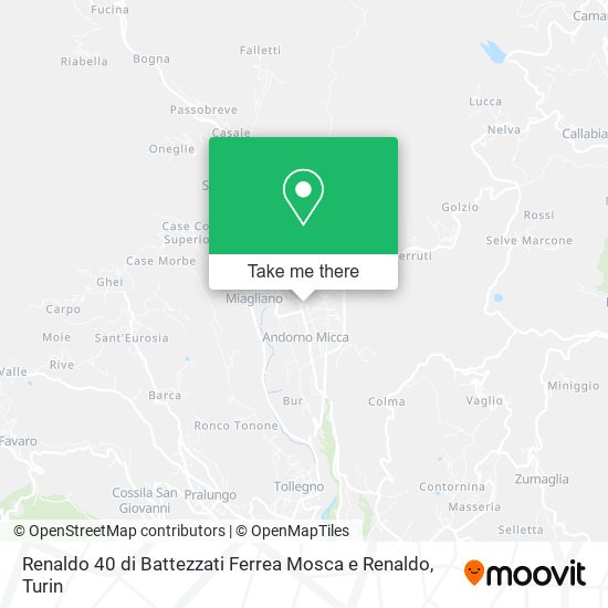 Renaldo 40 di Battezzati Ferrea Mosca e Renaldo map