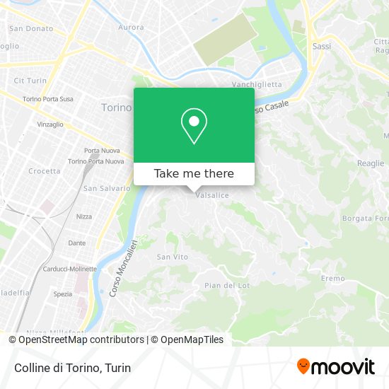 Colline di Torino map