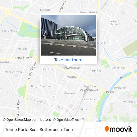 Torino Porta Susa Sotterranea map