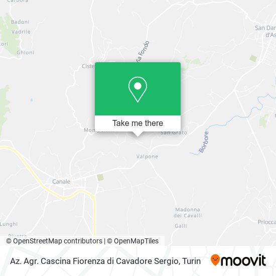 Az. Agr. Cascina Fiorenza di Cavadore Sergio map
