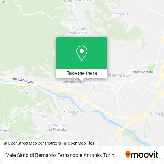 Vale Simo di Bernardo Fernando e Antonio map