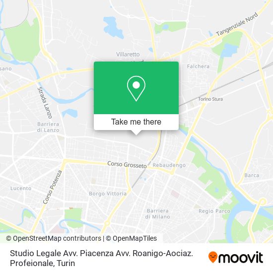 Studio Legale Avv. Piacenza Avv. Roanigo-Aociaz. Profeionale map