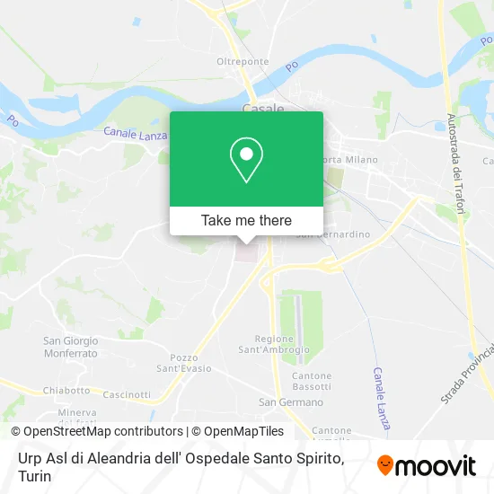 Urp Asl di Aleandria dell' Ospedale Santo Spirito map