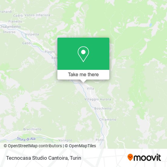 Tecnocasa Studio Cantoira map