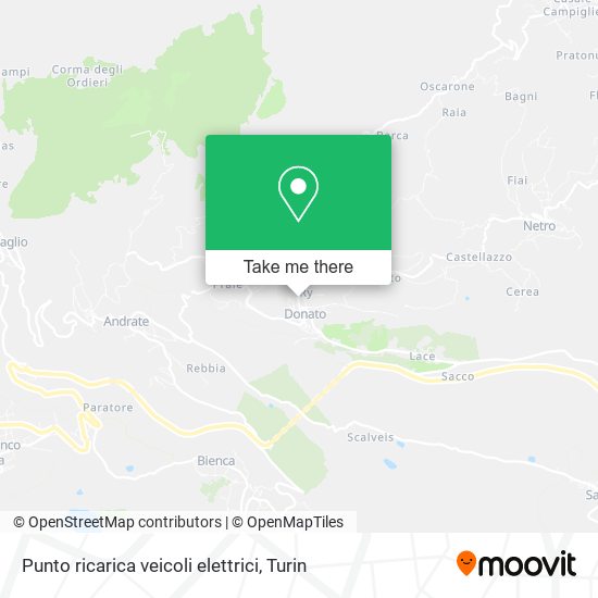 Punto ricarica veicoli elettrici map