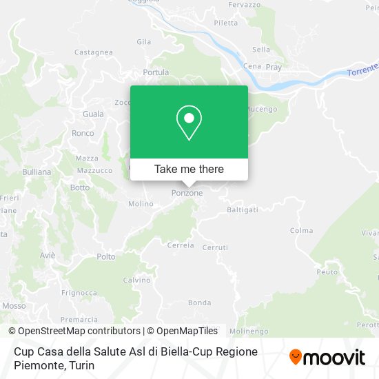 Cup Casa della Salute Asl di Biella-Cup Regione Piemonte map