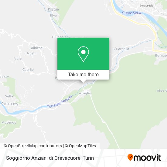 Soggiorno Anziani di Crevacuore map