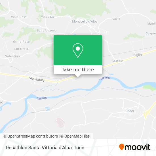 Decathlon Santa Vittoria d'Alba map