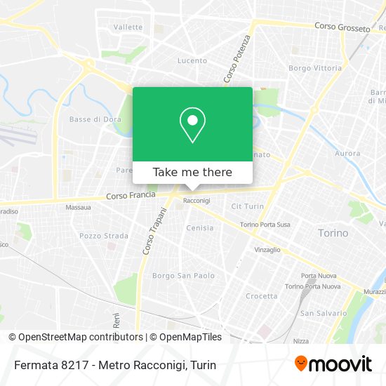 Fermata 8217 - Metro Racconigi map