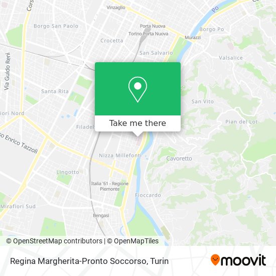 Regina Margherita-Pronto Soccorso map