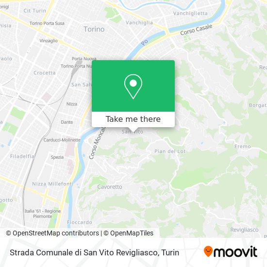 Strada Comunale di San Vito Revigliasco map