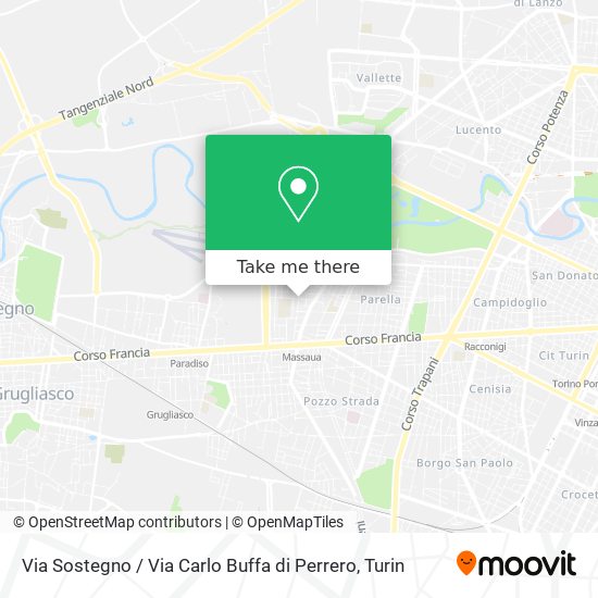 Via Sostegno / Via Carlo Buffa di Perrero map