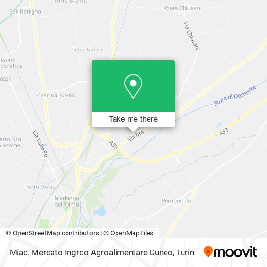 Miac. Mercato Ingroo Agroalimentare Cuneo map