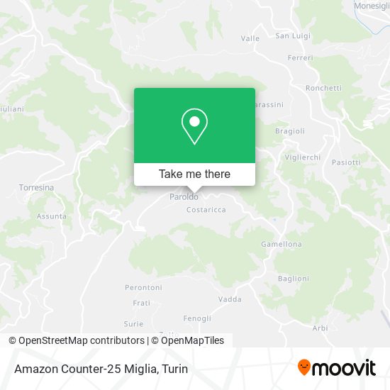 Amazon Counter-25 Miglia map