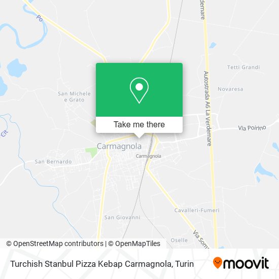Turchish Stanbul Pizza Kebap Carmagnola map