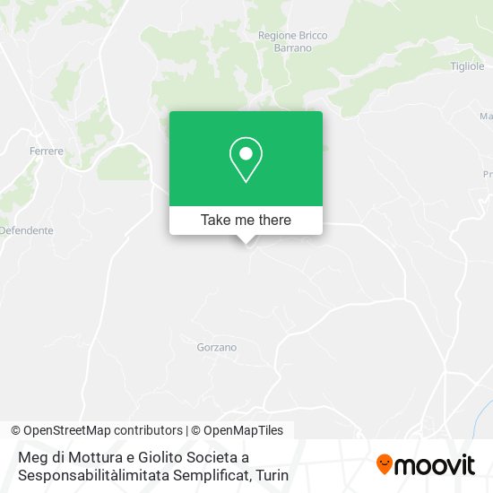 Meg di Mottura e Giolito Societa a Sesponsabilitàlimitata Semplificat map